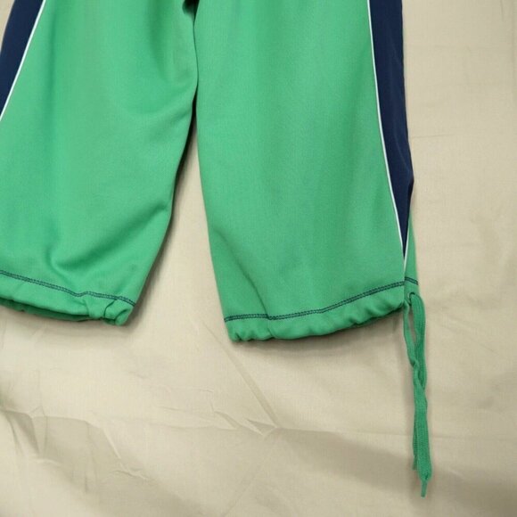 Vintage Y2K Le Tigre Cropped Pants Green Blue Capris Drawstring Women's Small - Picture 12 of 15